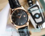 Cheapest Price Clone Jaeger-LeCoultre Black Face Rose Gold Bezel Watch